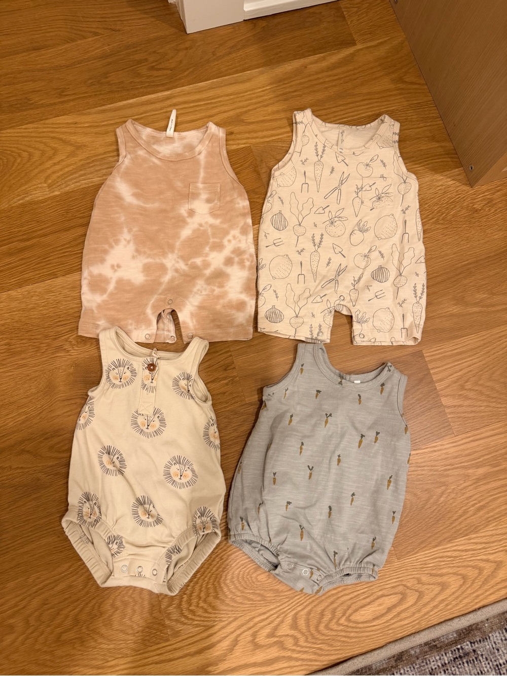 Rylee + Cru Neutral Romper Set in Beige, Cream, Gray, Tan